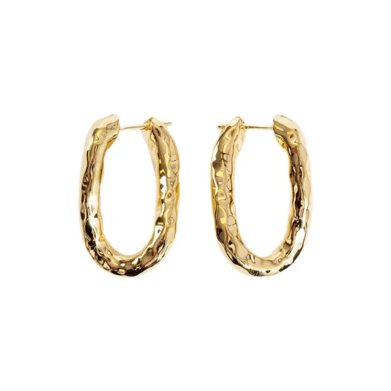 JIL SANDER Brass Earrings Women's Gold-0