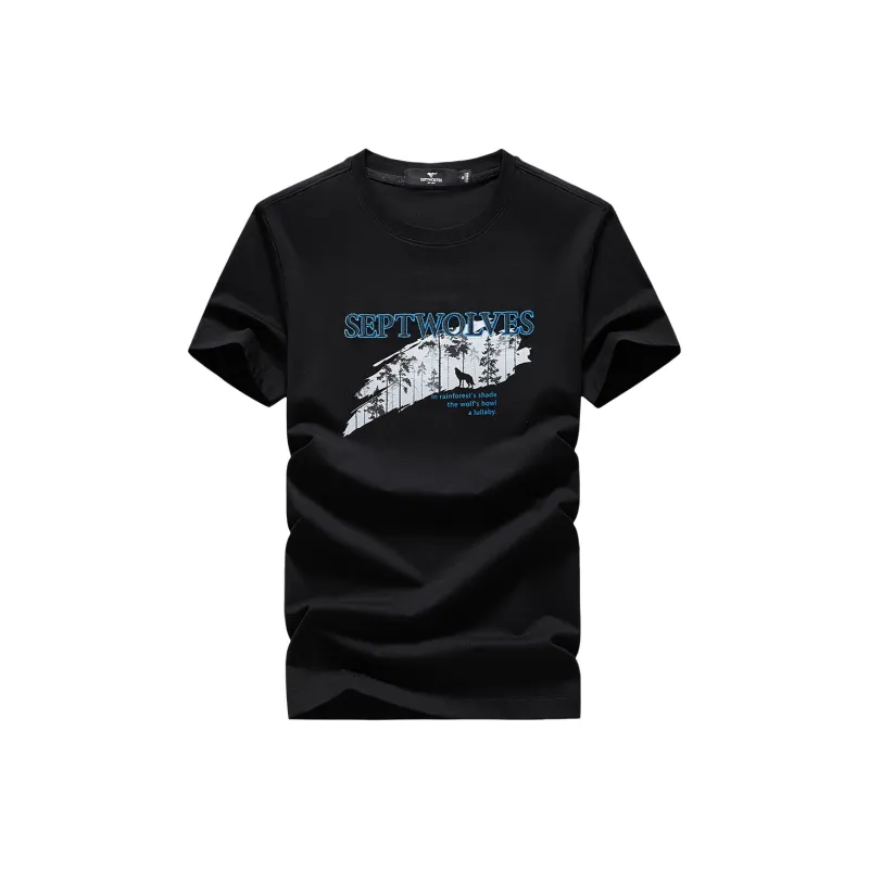 SEPTWOLVES T Shirts Unisex Black-0