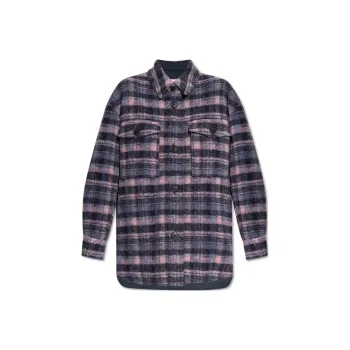 ISABEL MARANT ETOILE Harveli Checked Shirt Jacket