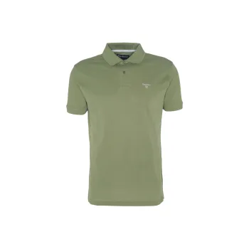 BARBOUR Polo Shirt Men's Burnt Oil Olive Green