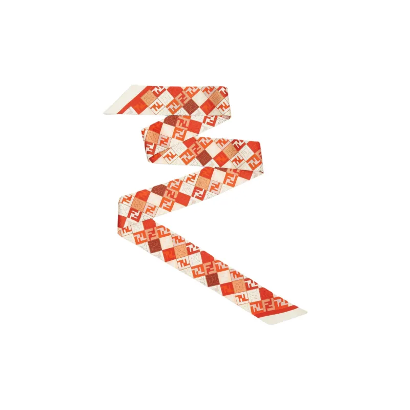 FENDI Mulberry Silk, Silk Scarves Women's Orange-0
