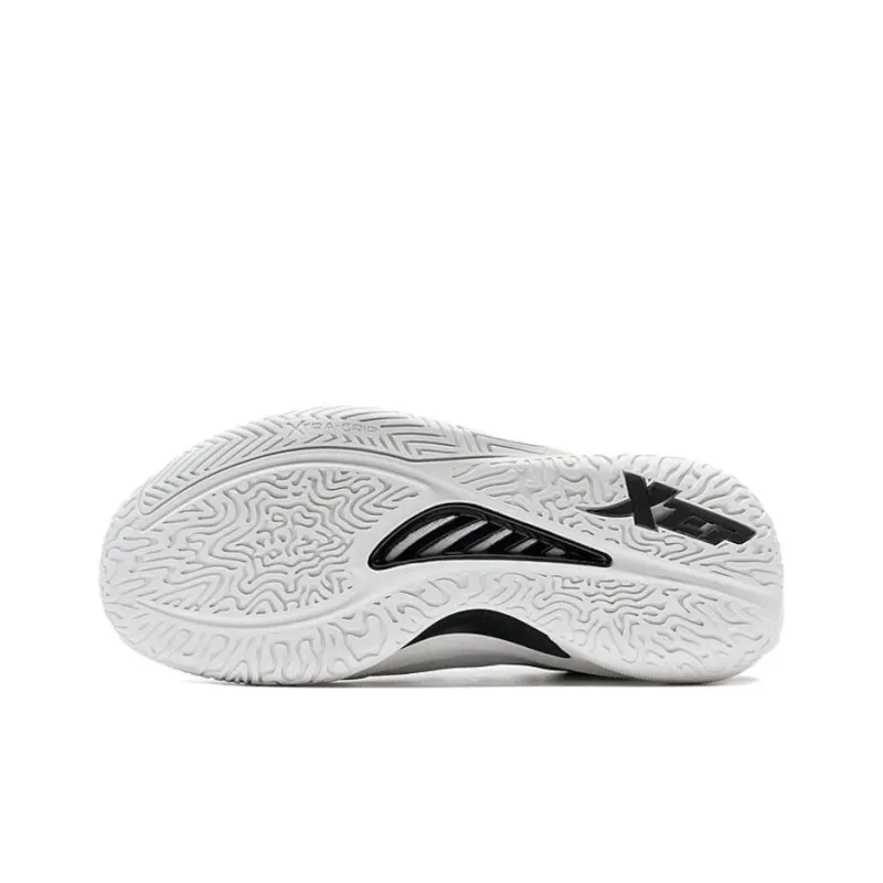 XTEP Non slip Lightweight Low Top Basketball Shoes Men's White Black-4