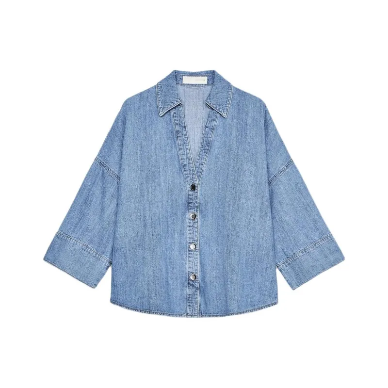 ZARA Shirts Women's Medium Blue-0