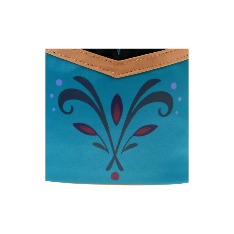Disney FROZEN Collaboration Print Embroidery Handbag Women's Black & Blue-6