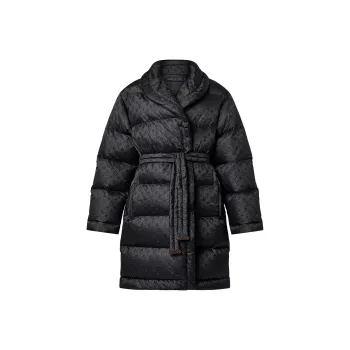 LOUIS VUITTON Monogram Jacquard Puffer Wrap Coat