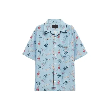 PRADA Shirts Men Blue