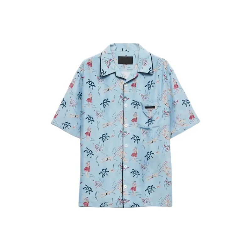 PRADA Shirts Men Blue-0
