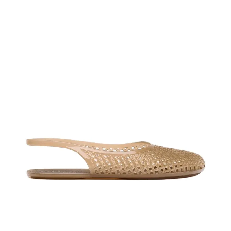 ZARA Casual Single Shoes 1cm Women's Beige-1