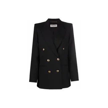 SAINT LAURENT Peak-lapel Double-breasted Blazer