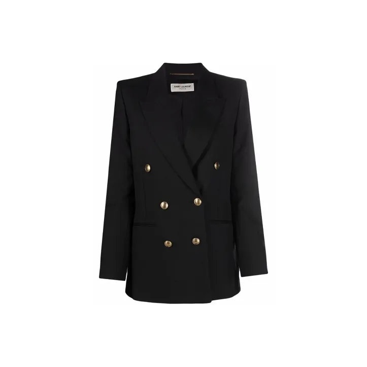 SAINT LAURENT Peak-lapel Double-breasted Blazer-0