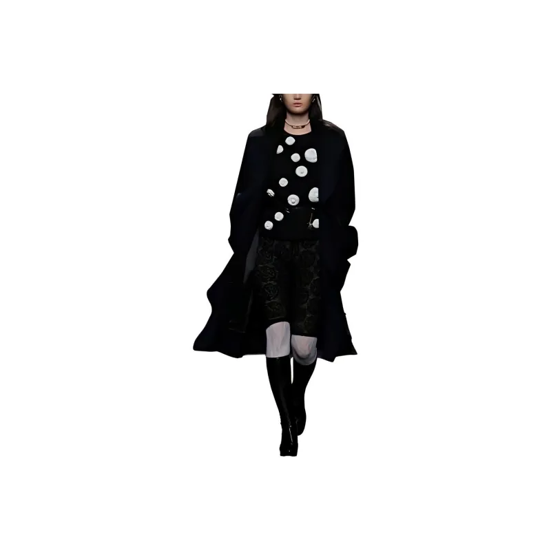 CHANEL Coats Women's Black-0
