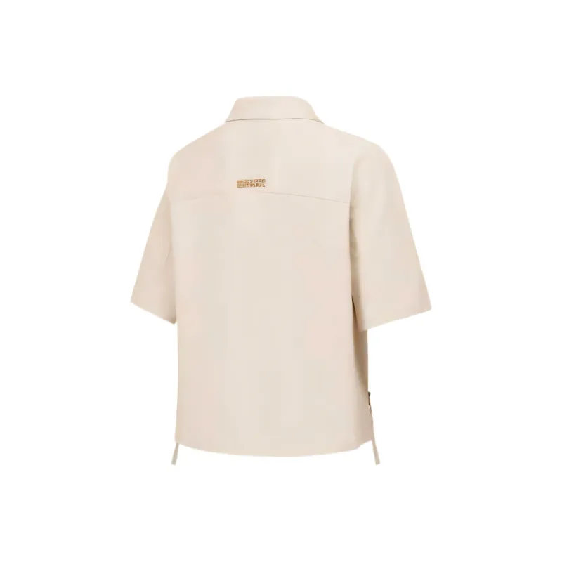 Skechers Mountain And Wild Outdoor Series Polo Shirt Women's Egg White-1