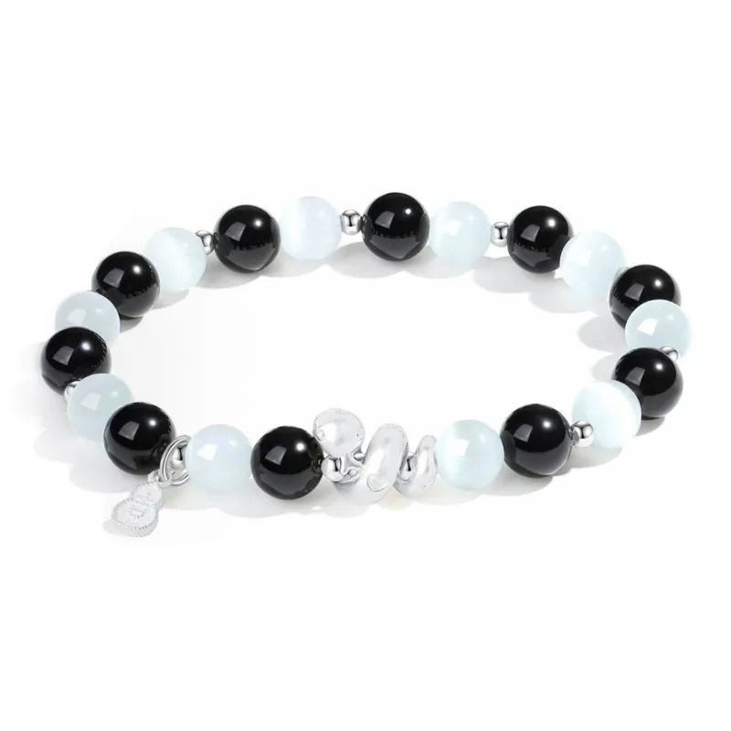 ZKY Glass Cat Eye Jade Bracelets Unisex-5