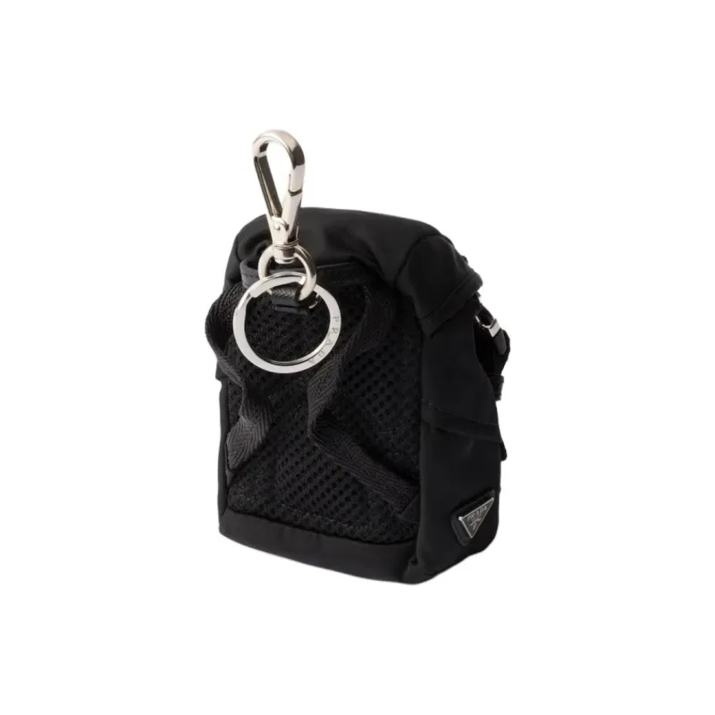 PRADA Re Nylon Bag Accessory Mini Unisex Black-2