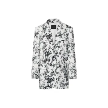 MO&CO Business Suits Women's White With Black Floral