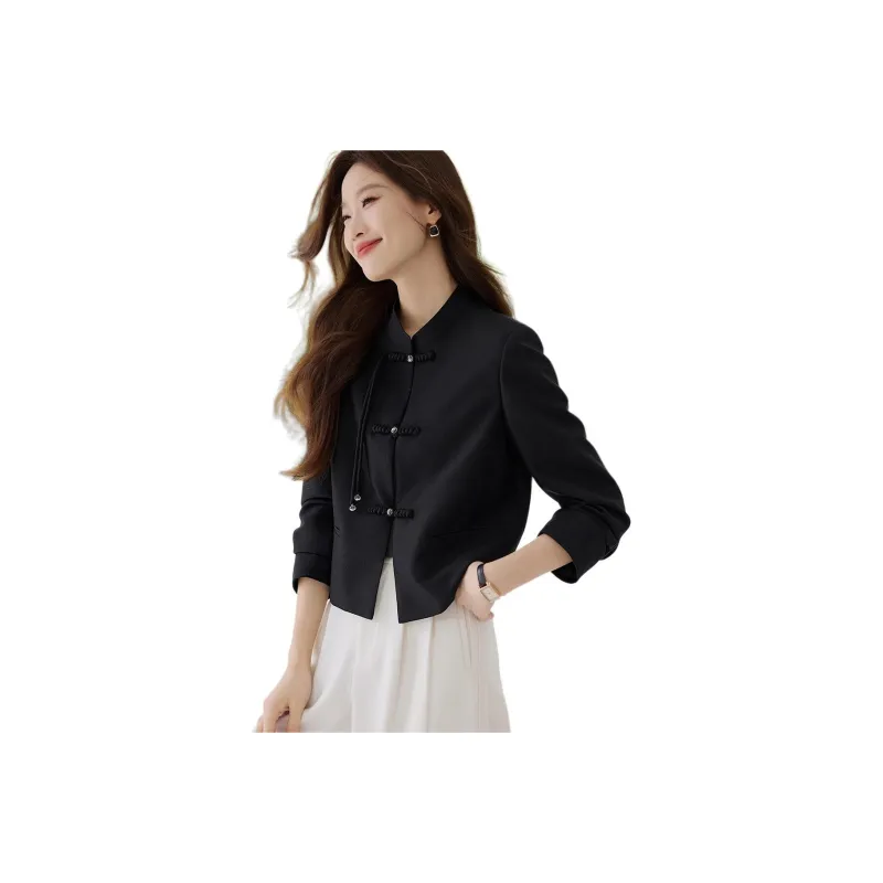 Mo Han Yi Mei Jackets Coats Women's Black-0