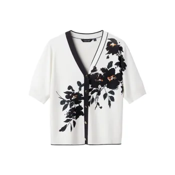 Yan Domain Knitwear Women's Black Floral