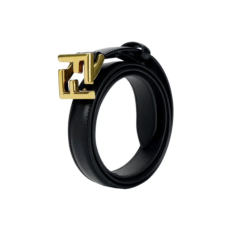 FENDI By Marc Jacobs Ff Belt Black Leather Belt-2