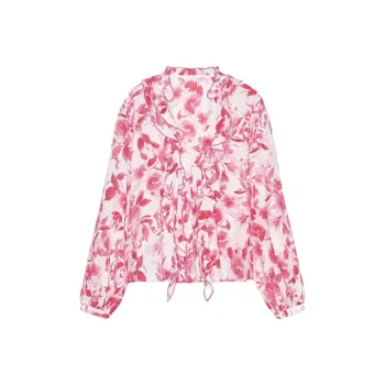 ZARA Shirts Women's Pink/White