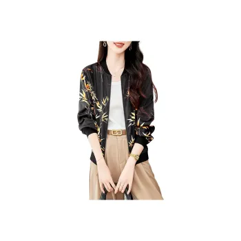 Yi Mengyuan Silk Jackets & Coats Women's Starry Black