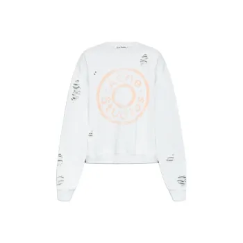 Acne Studios Distressed Logo Printed Sweatshirt