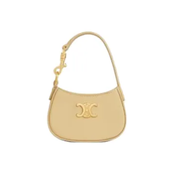 CELINE Calfskin Handbag Mini Women's Garden Yellow