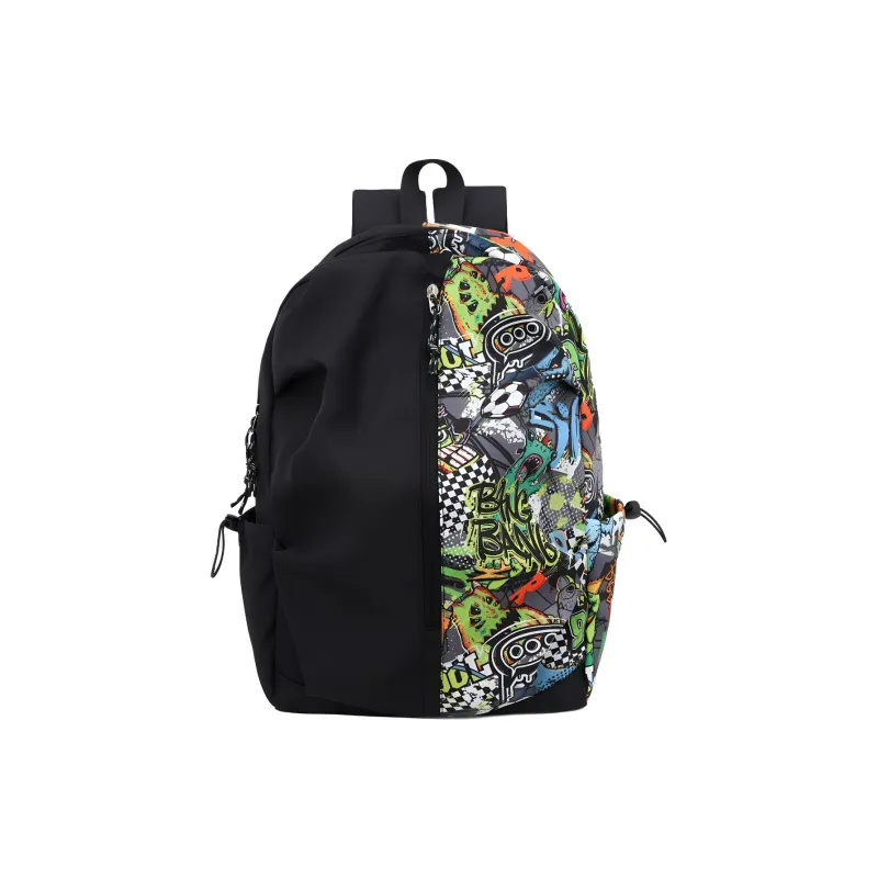 DJ.SPIRIT Nylon Fabric Backpack Regular Unisex Multicolor-4