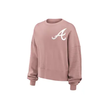 Nike MLB Collaboration Sweatshirt Atlanta Braves Women's Pink