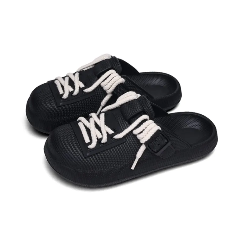 XMISTUO Premium Vintage Bucaner Men's EVA Waterproof Platform Lazy Slip on Closed Toe Couple Slippers, Home Slippers-12