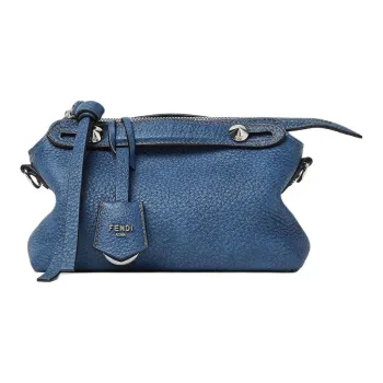 FENDI By The Way Series Leather One Shoulder Handbag Mini Women's Blue