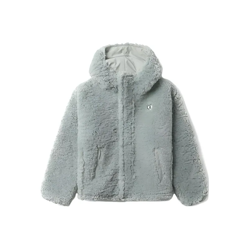 A BATHING APE Sherpa Hoodie Jacket Pink-0