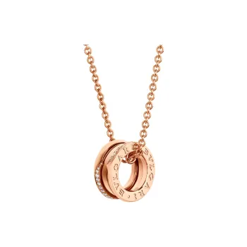 BVLGARI B.Zero1 Series 18K Rose Gold Necklaces Unisex