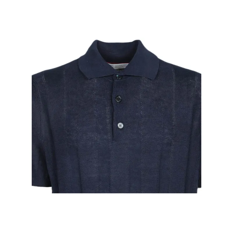 Brunello Cucinelli Ribbed Knit Polo-5