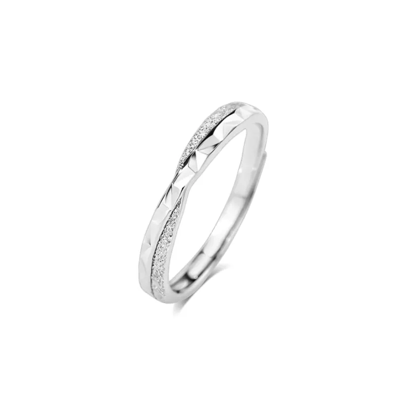 BLANK IN BLANK Sterling Silver Rings Unisex-5