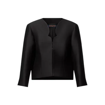 LOUIS VUITTON Cut Out Neckline Mikado Jacket