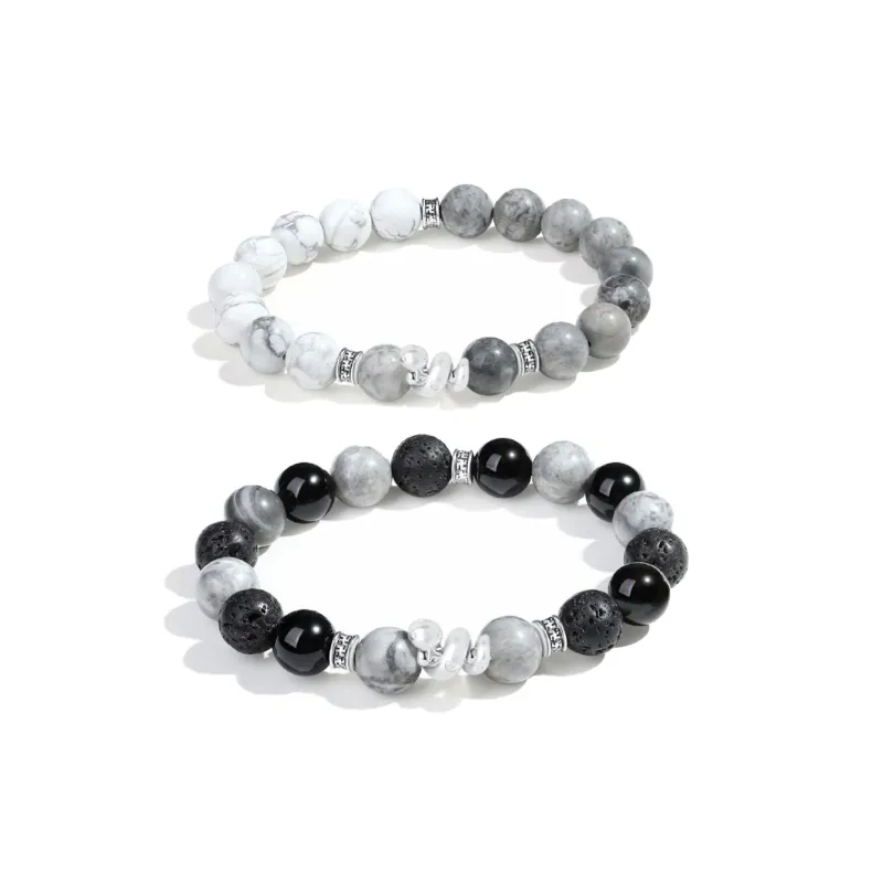 ZKY Map Stone Jade Bracelets Unisex-6
