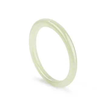 XIAOLIUJADE Hetian Jade Bangles Pale Greenish White Jade Women's