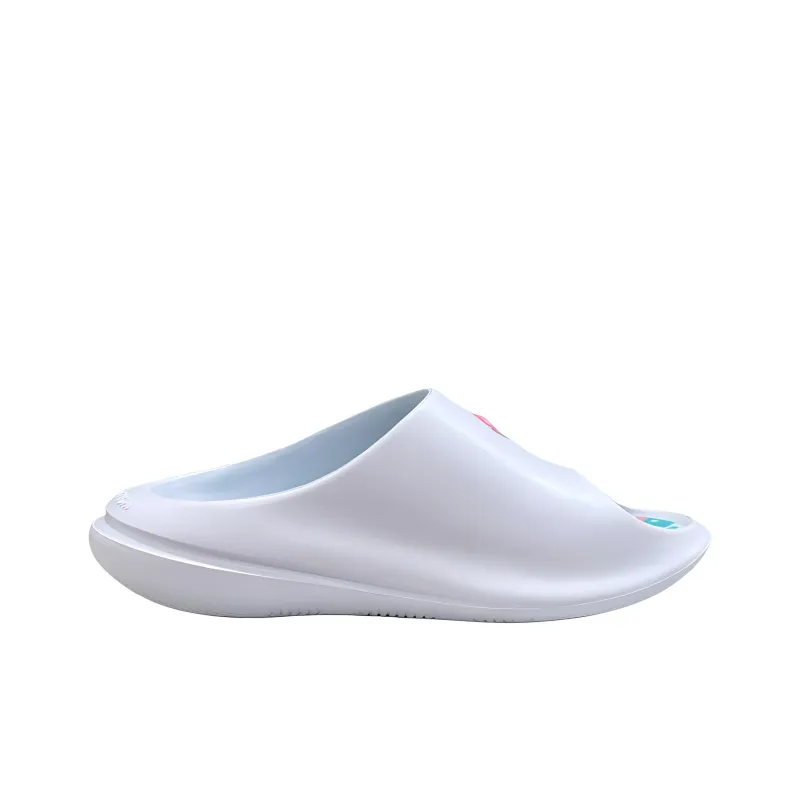PEAK Very Small Fat Drag Antibacterial Massage Cushioning Slide Slippers Men's White Pink Green-1