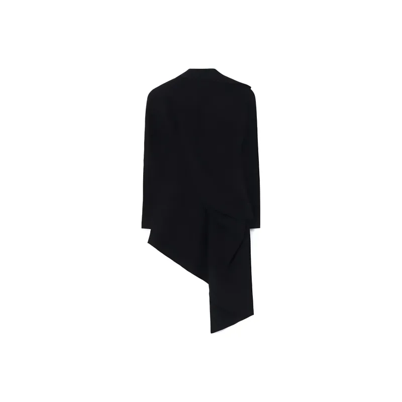 Yohji Yamamoto Backside Tucked Jacket 'Black'-0