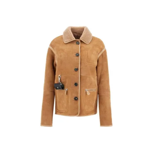 Saks Potts Ada Charm-detail Suede Jacket