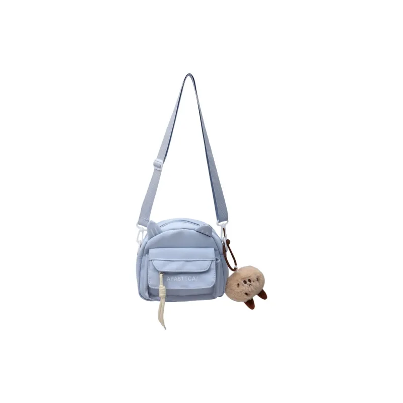 Yalu Nylon Shoulder Bag Regular Women's White/Black/Pink/Light Blue-24