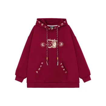 B.Duck x DAYINGBOWUGUAN X BASITE LIANMINGKUAN Sweatshirt Women's Maroon