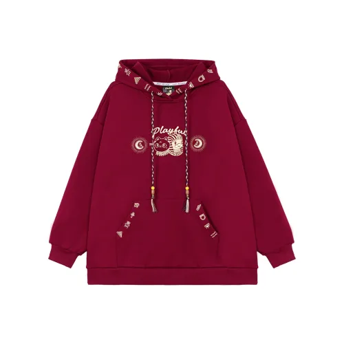 B.Duck x DAYINGBOWUGUAN X BASITE LIANMINGKUAN Sweatshirt Women's Maroon