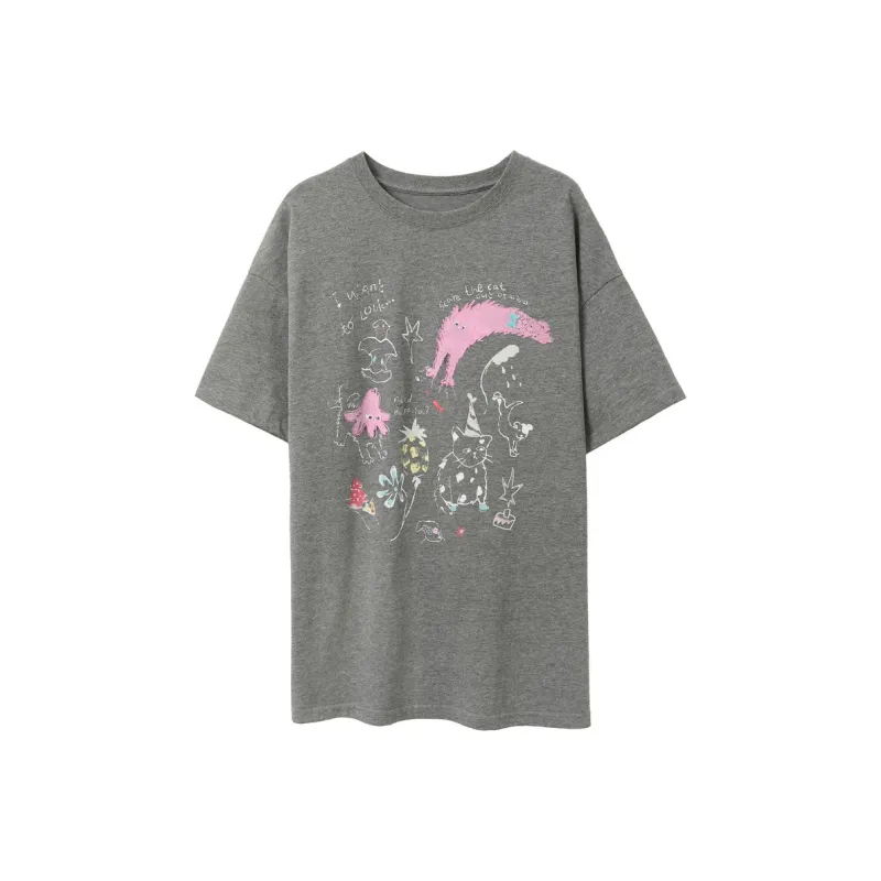 3COLOUR T Shirts Women's Ore Gray-0
