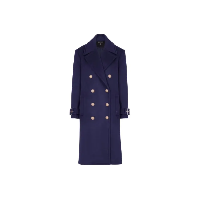 BALMAIN Double breasted Wool Coat-0