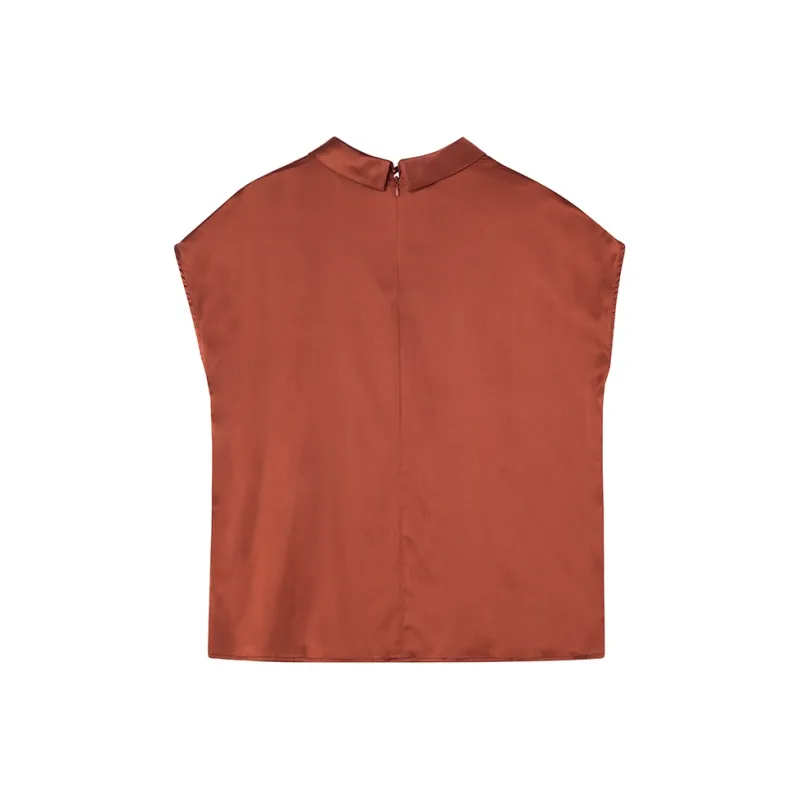 Yi Mengyuan Short Sleeved Silk Shirt Women's-5