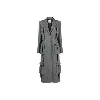 Blumarine Buckle-embellished Wool-blend Coat