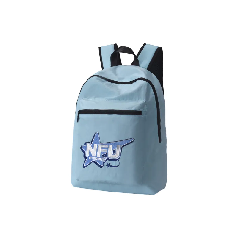 HINY Polyester Backpack Regular Unisex Light Blue-1