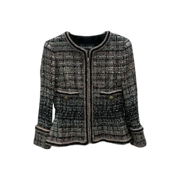 CHANEL Jackets Coats Women's Black