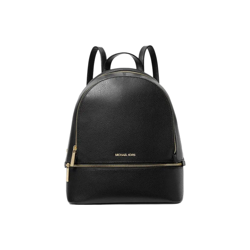MICHAEL KORS Rhea Leather Backpack Medium Size Women's Black-0